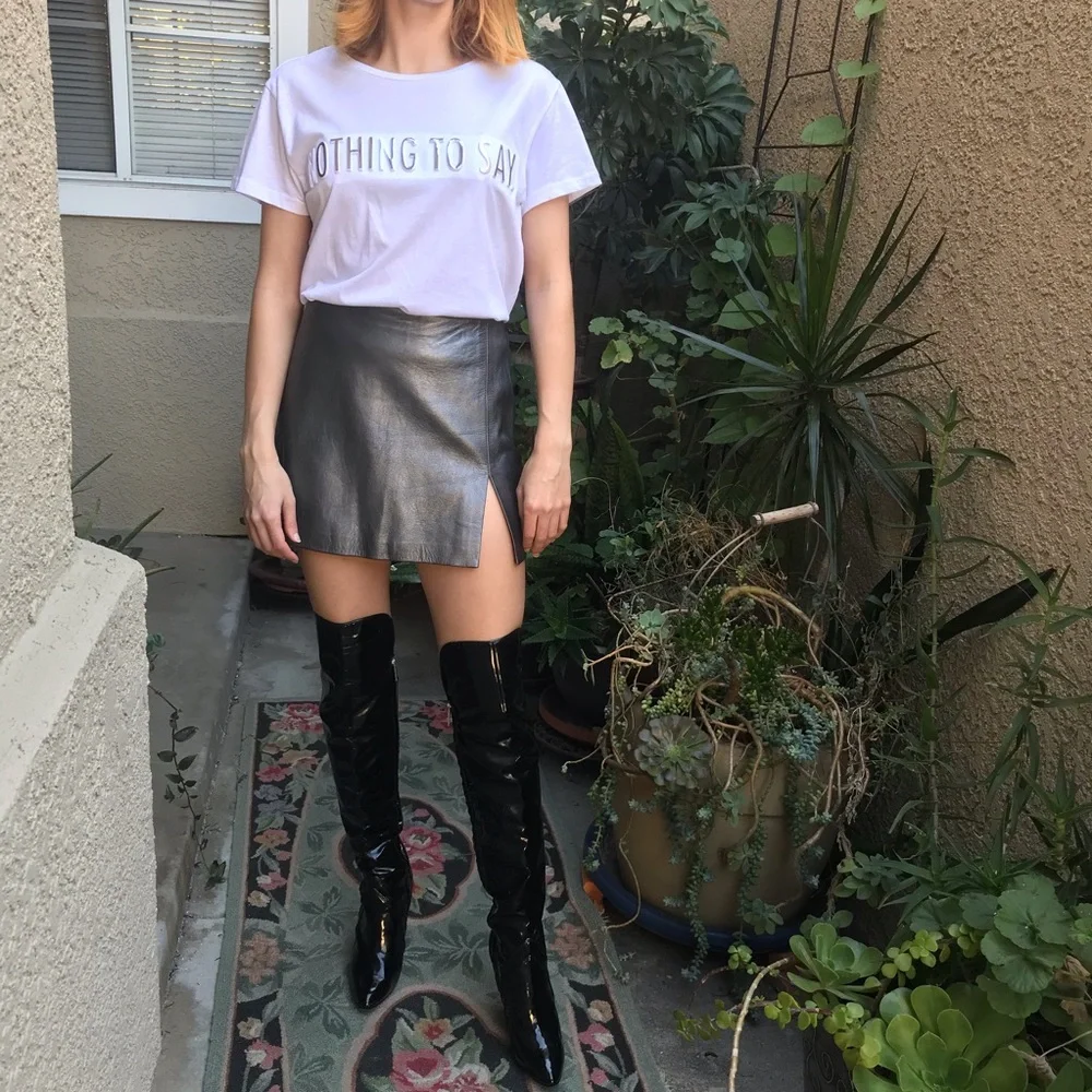 Vintage black Versace patent leather boots